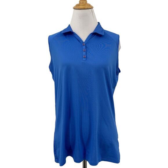 Sport Haley Polo Shirt Womens M Medium Astral Blue Sleeveless Performance Golf - Picture 1 of 11
